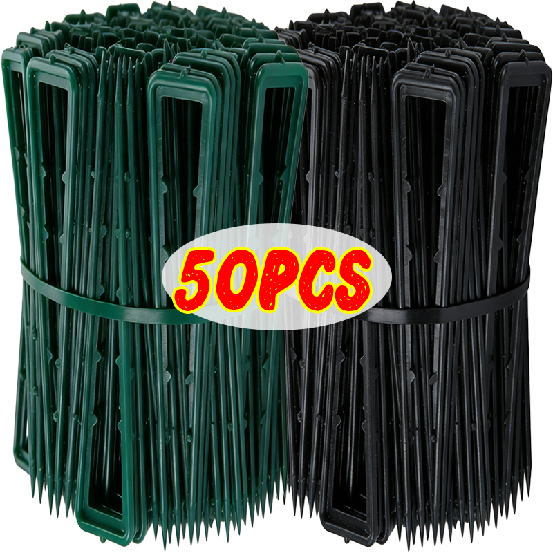 Gardening Tools For Weeds - 10-50pcs Plastic U-Shaped Ground Studs with