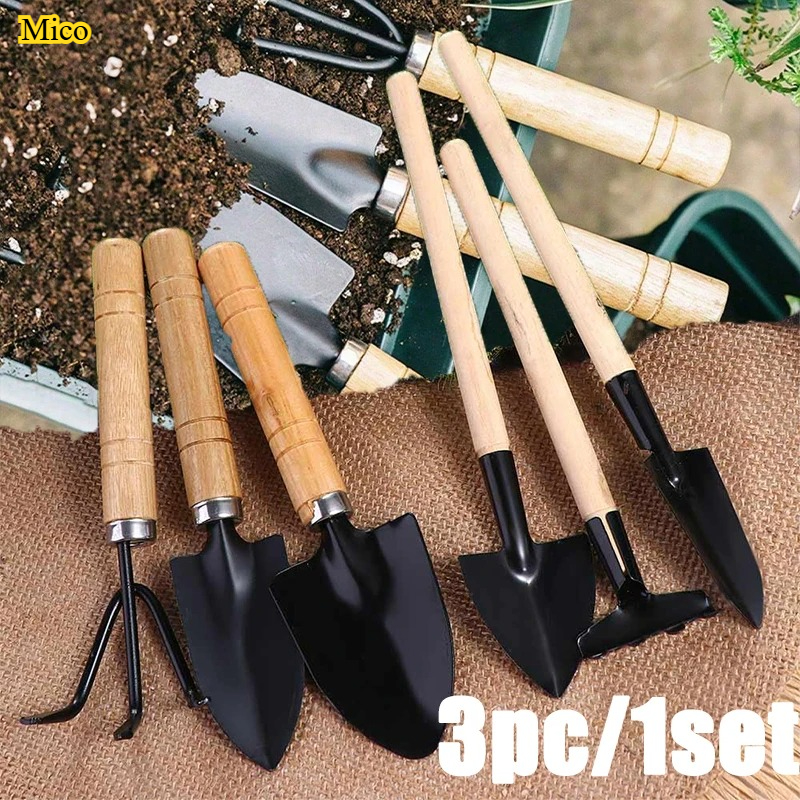 Gardening Tools Rake - 3Pcs Mini Gardening Tool Set with