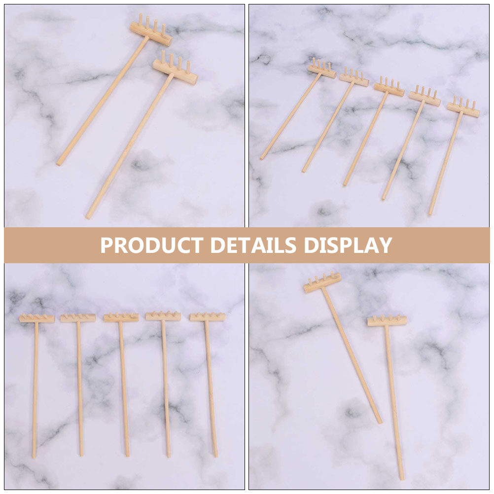 Gardening Tools Rake - 2Pcs Mini Bamboo Zen Garden Rake