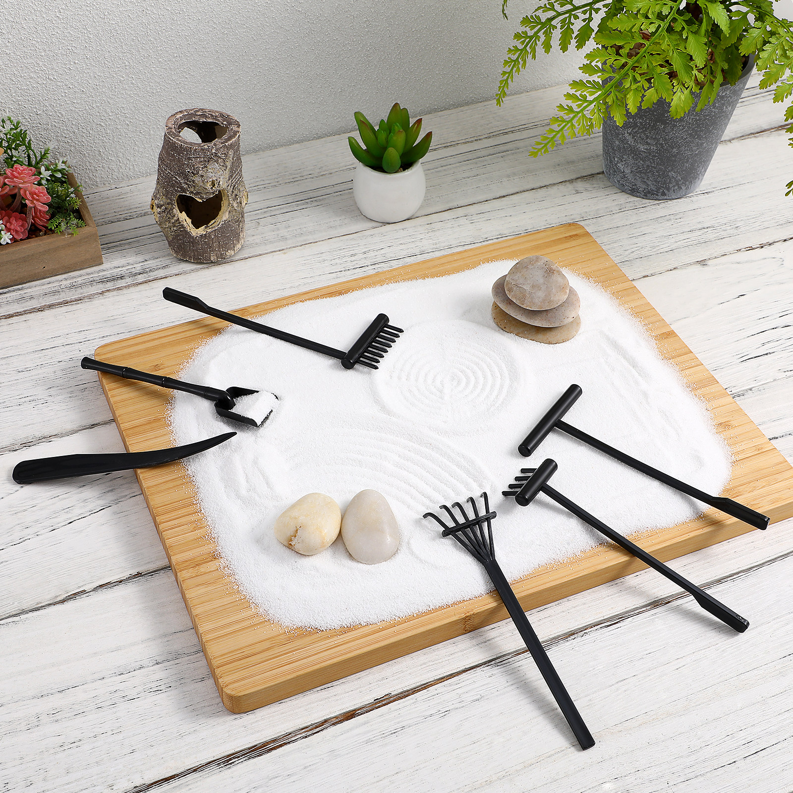 Gardening Tools Rake - 6Pcs Mini Zen Garden Rakes Plastic