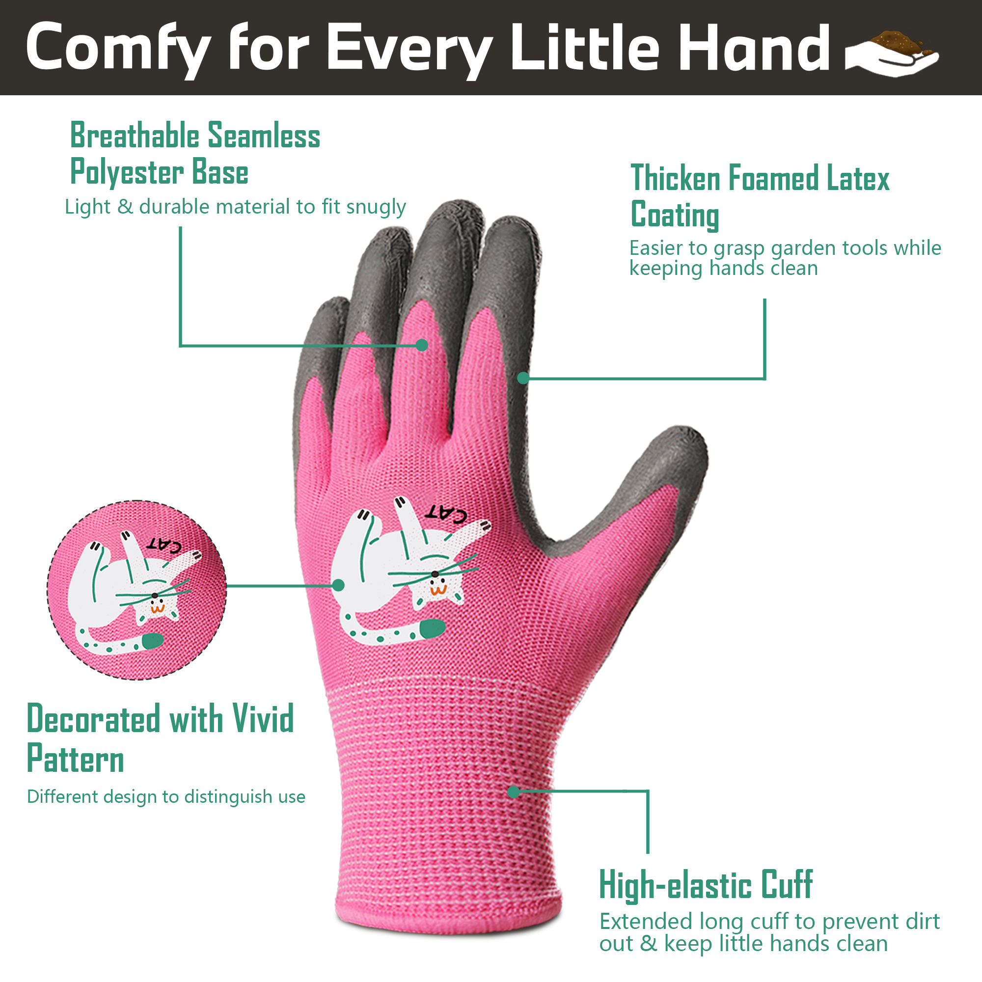 4 Pairs Kids Gardening Gloves  - Gardening Tools 5 Year Old 리뷰 및 가격
