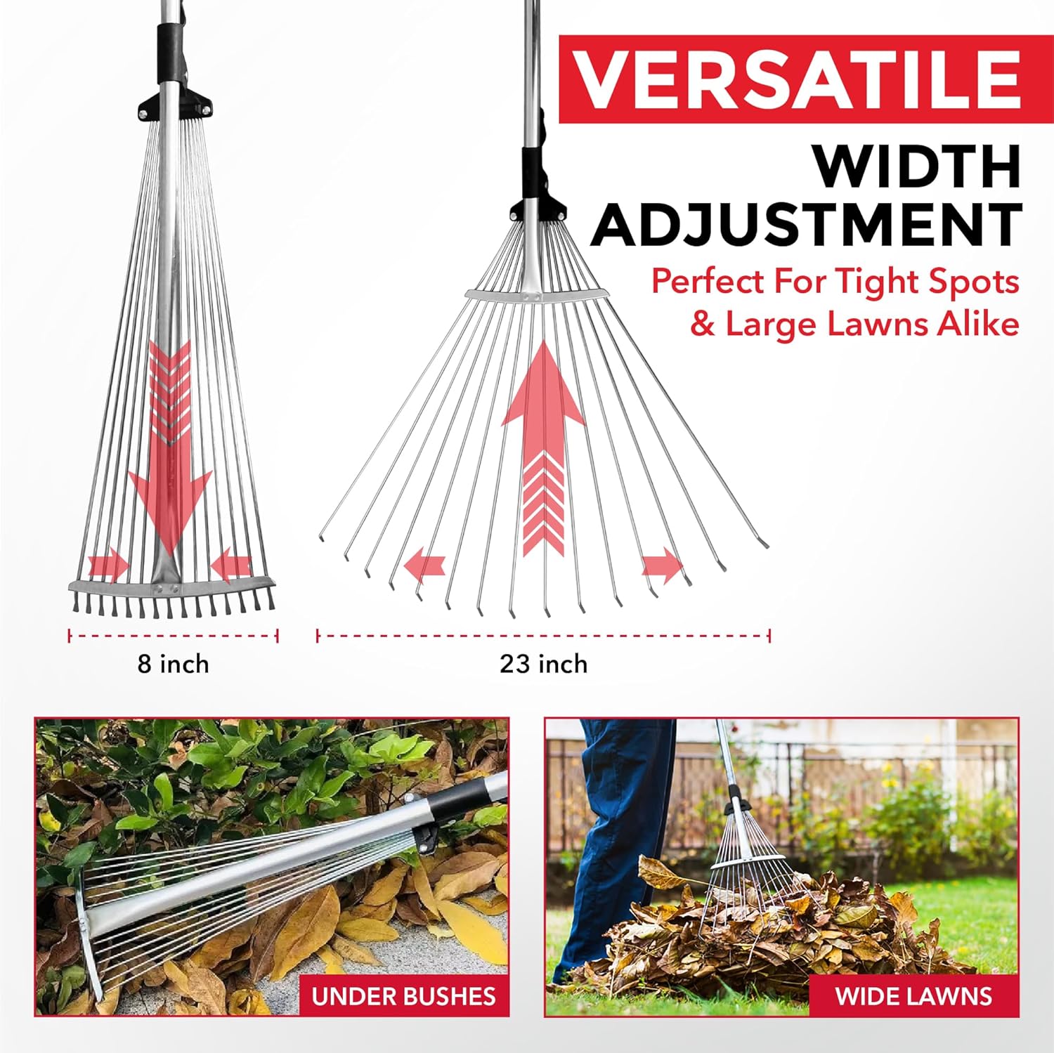 Adjustable Metal Rake - Collap - Gardening Tools Images 리뷰 및 가격