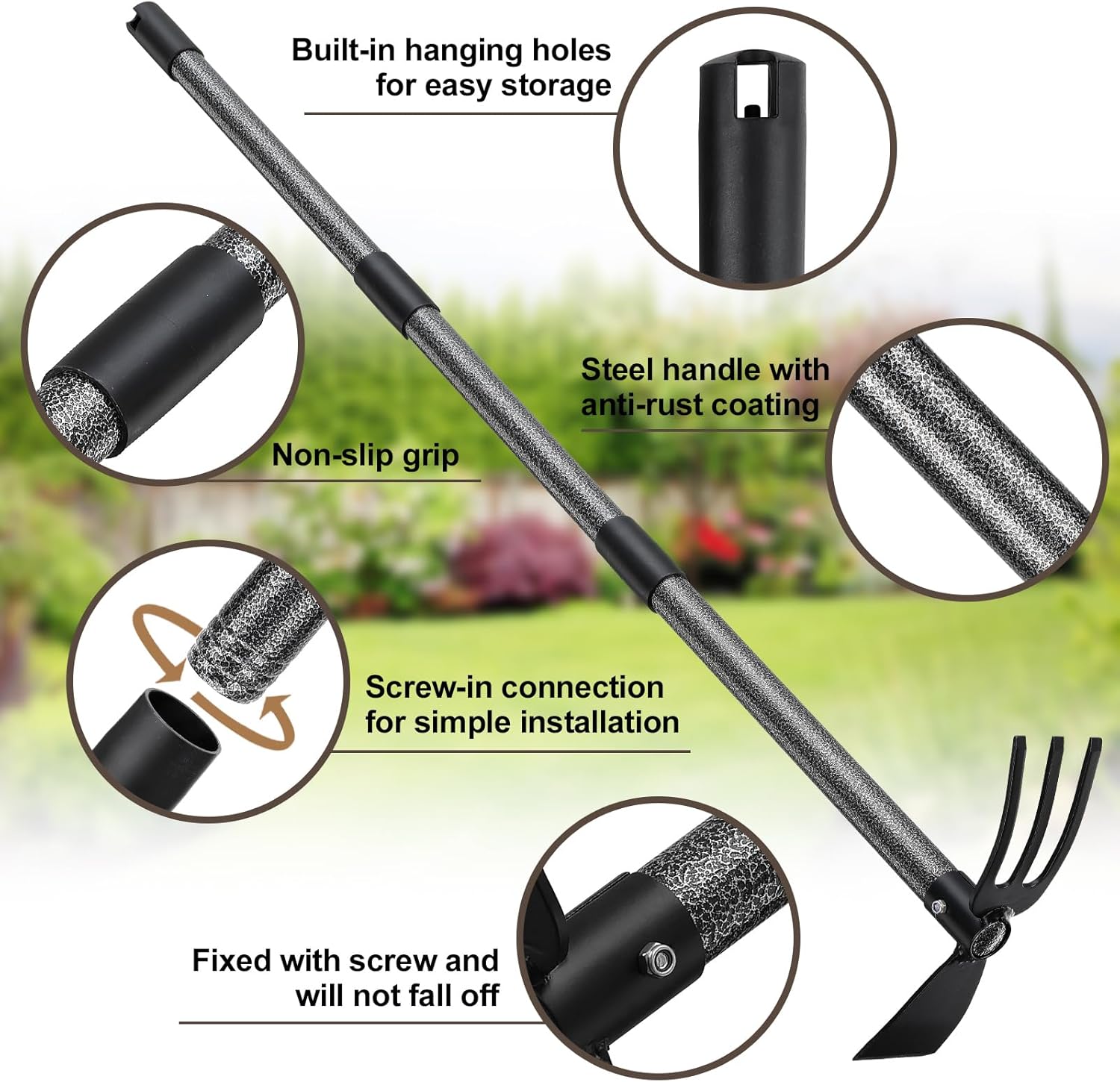 45 Inch Garden Hoe Tool, 2 in  - Gardening Tools Images 리뷰 및 가격