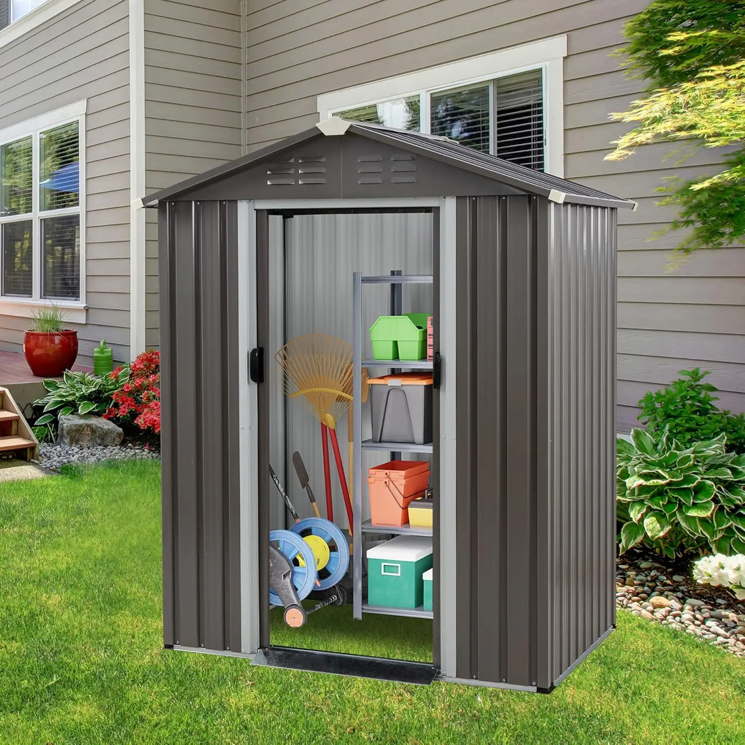 5 x 3 x 6 FT Outdoor Storage S - Gardening Tools Organiser 리뷰 및 가격