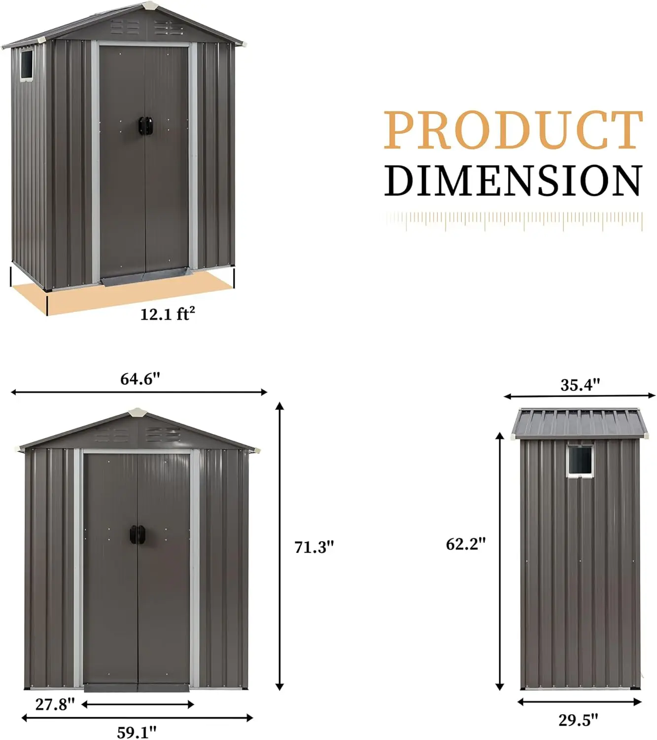 5 x 3 x 6 FT Outdoor Storage S - Gardening Tools Organiser 리뷰 및 가격