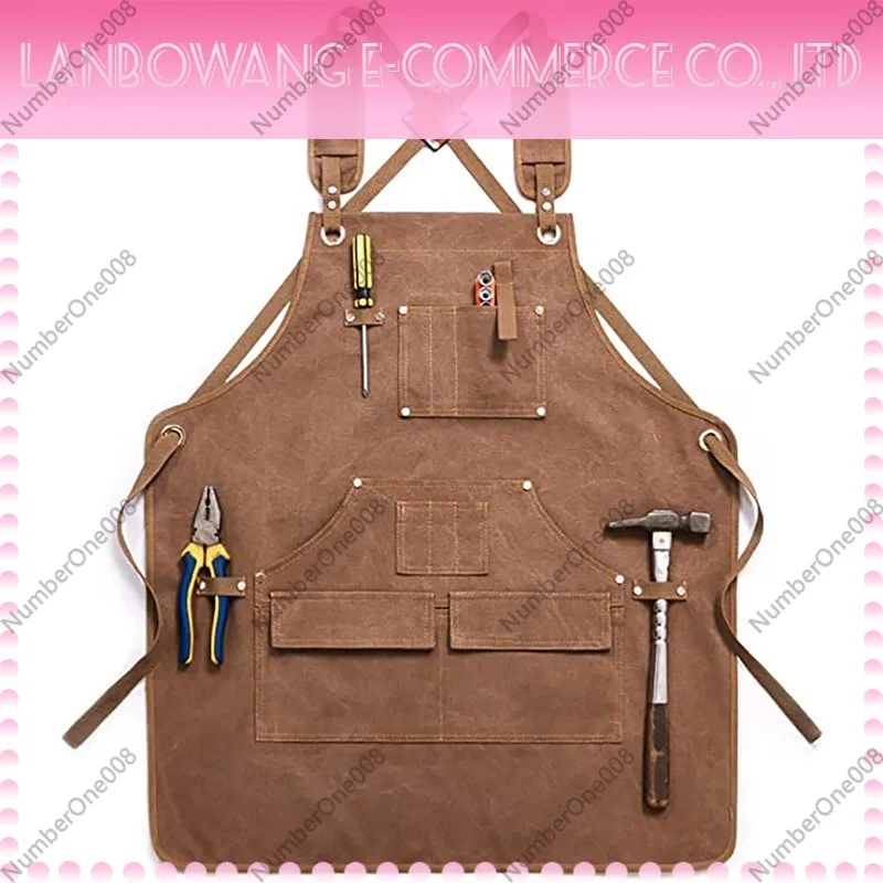 Thickened Canvas Work Apron Cu - Gardening Tools Logo 리뷰 및 가격