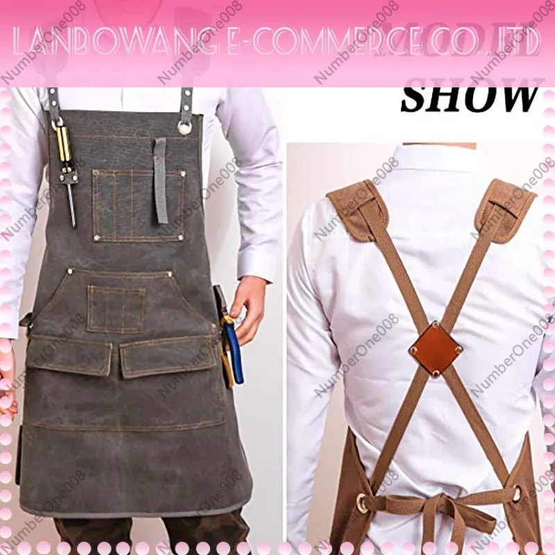 Thickened Canvas Work Apron Cu - Gardening Tools Logo 리뷰 및 가격