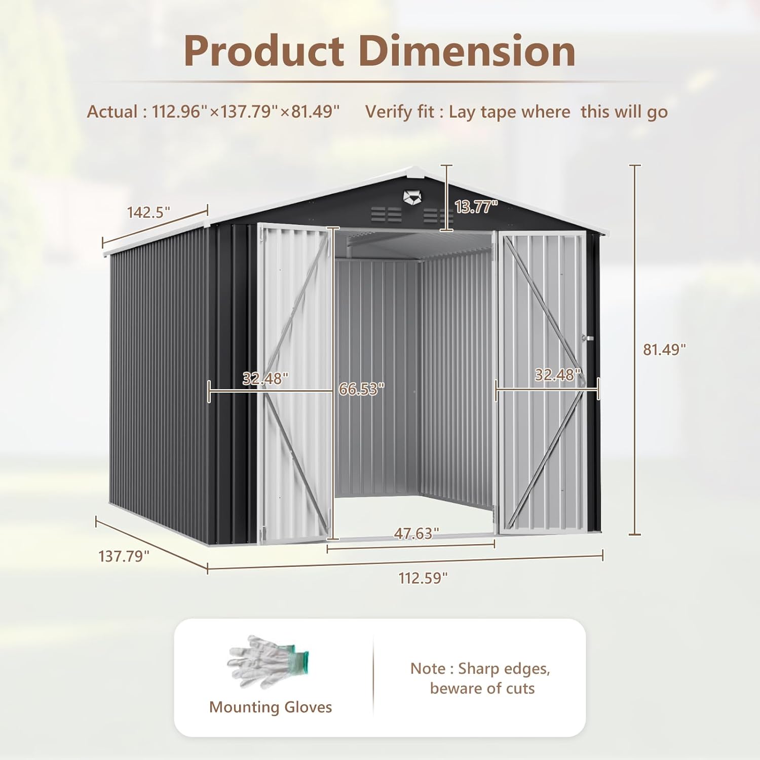 10x12 FT Metal Outdoor Storage - Gardening Tools Organiser 리뷰 및 가격