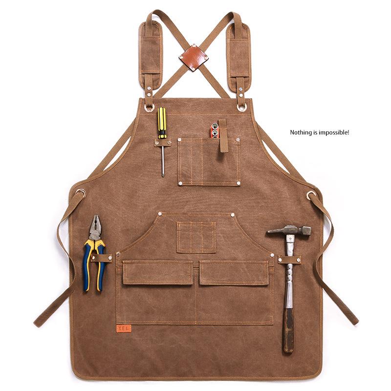 Canvas Apron With Printed Logo - Gardening Tools Logo 리뷰 및 가격