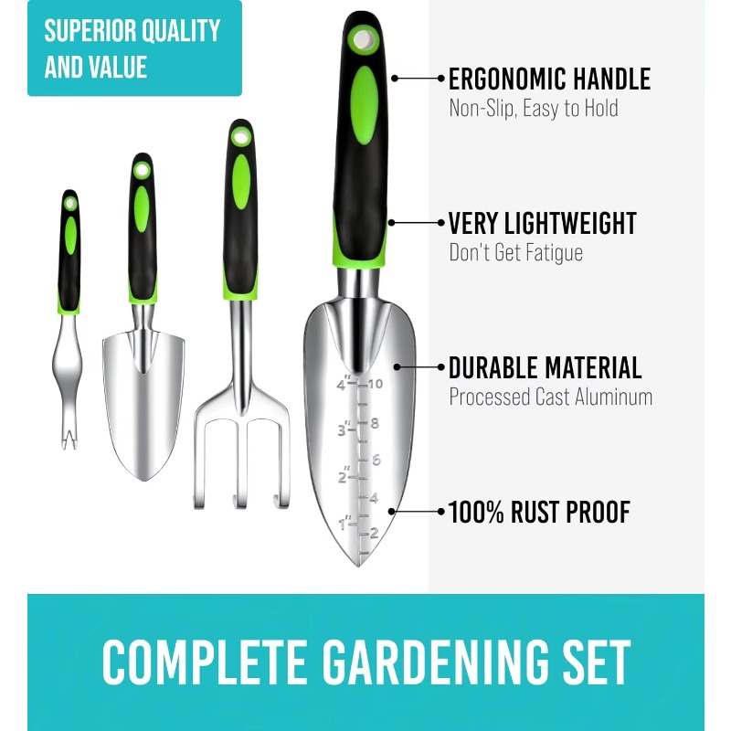 9 Pcs Ergonomic Garden Tool Se - Gardening Tools Rake 리뷰 및 가격