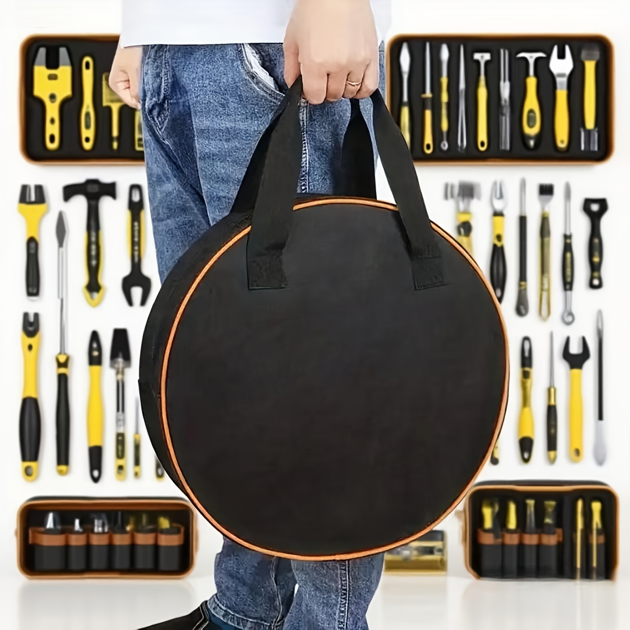 Heavy Duty Round Tool Bag with - Gardening Tools Organiser 리뷰 및 가격