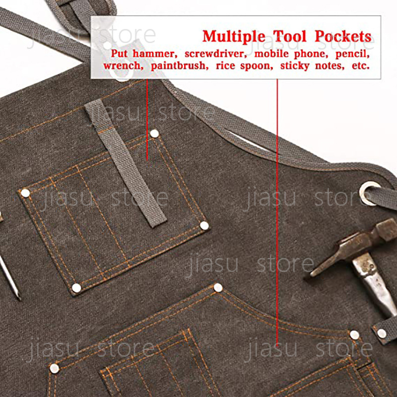 Thick Canvas Tool Apron Custom - Gardening Tools Logo 리뷰 및 가격