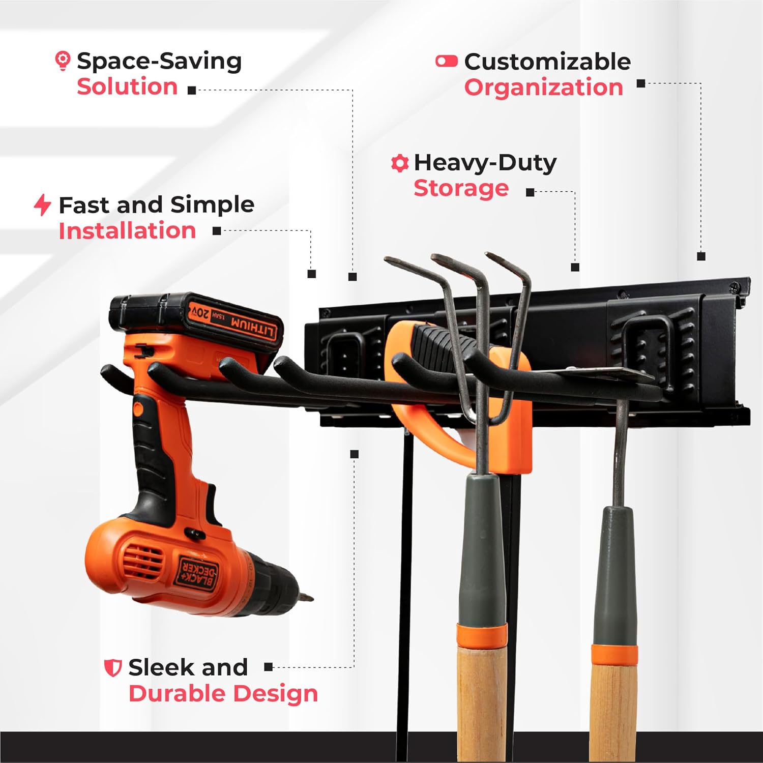 80-Inch Garage Tool Organizer  - Gardening Tools Images 리뷰 및 가격
