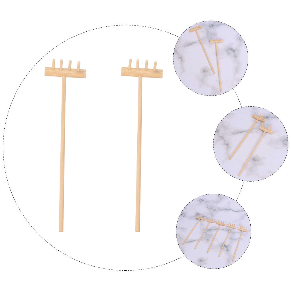 2Pcs Mini Bamboo Zen Garden Ra - Gardening Tools Rake 리뷰 및 가격