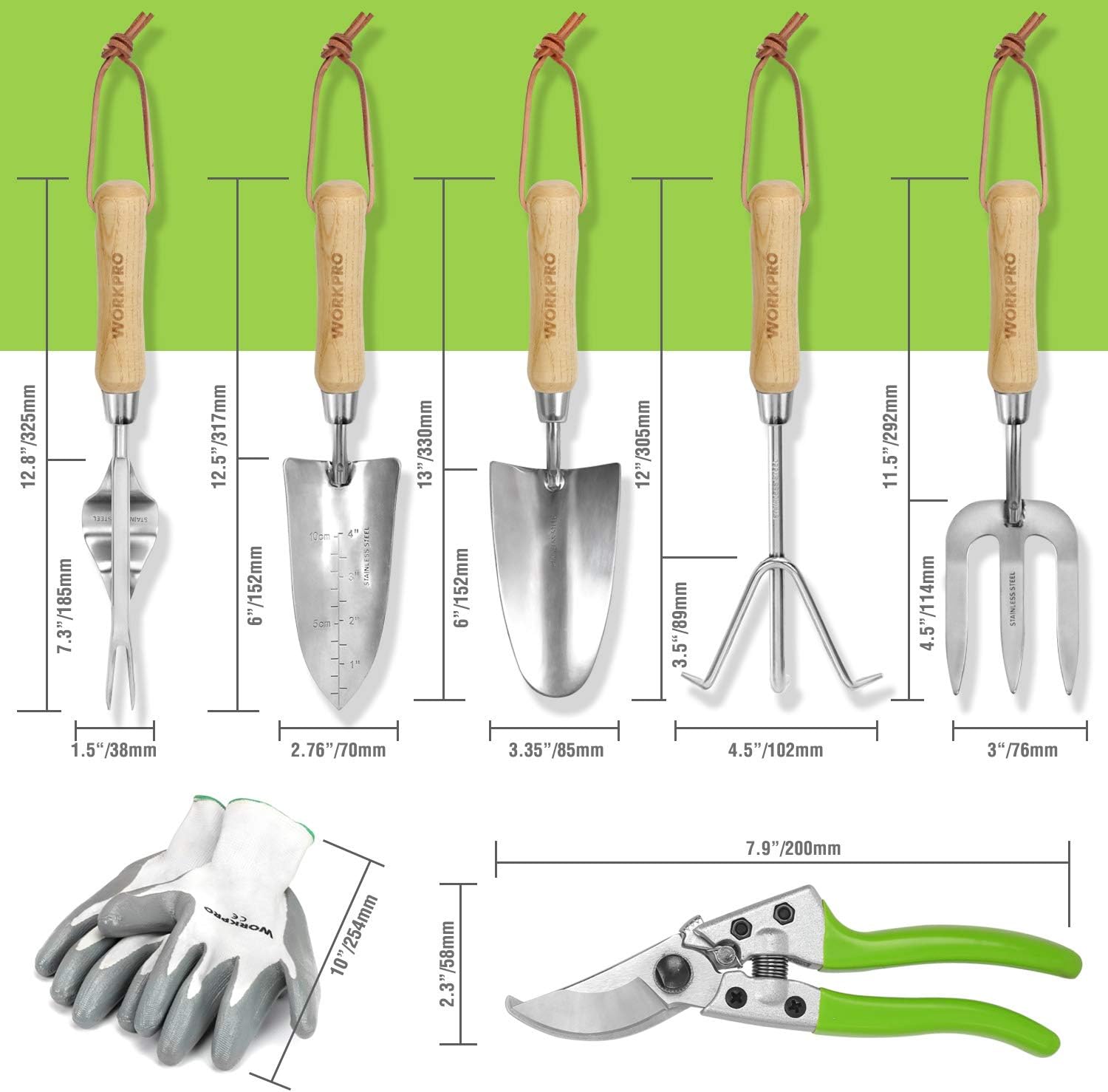 Garden Tools Set, 8 Piece Stai - Gardening Tools Images 리뷰 및 가격