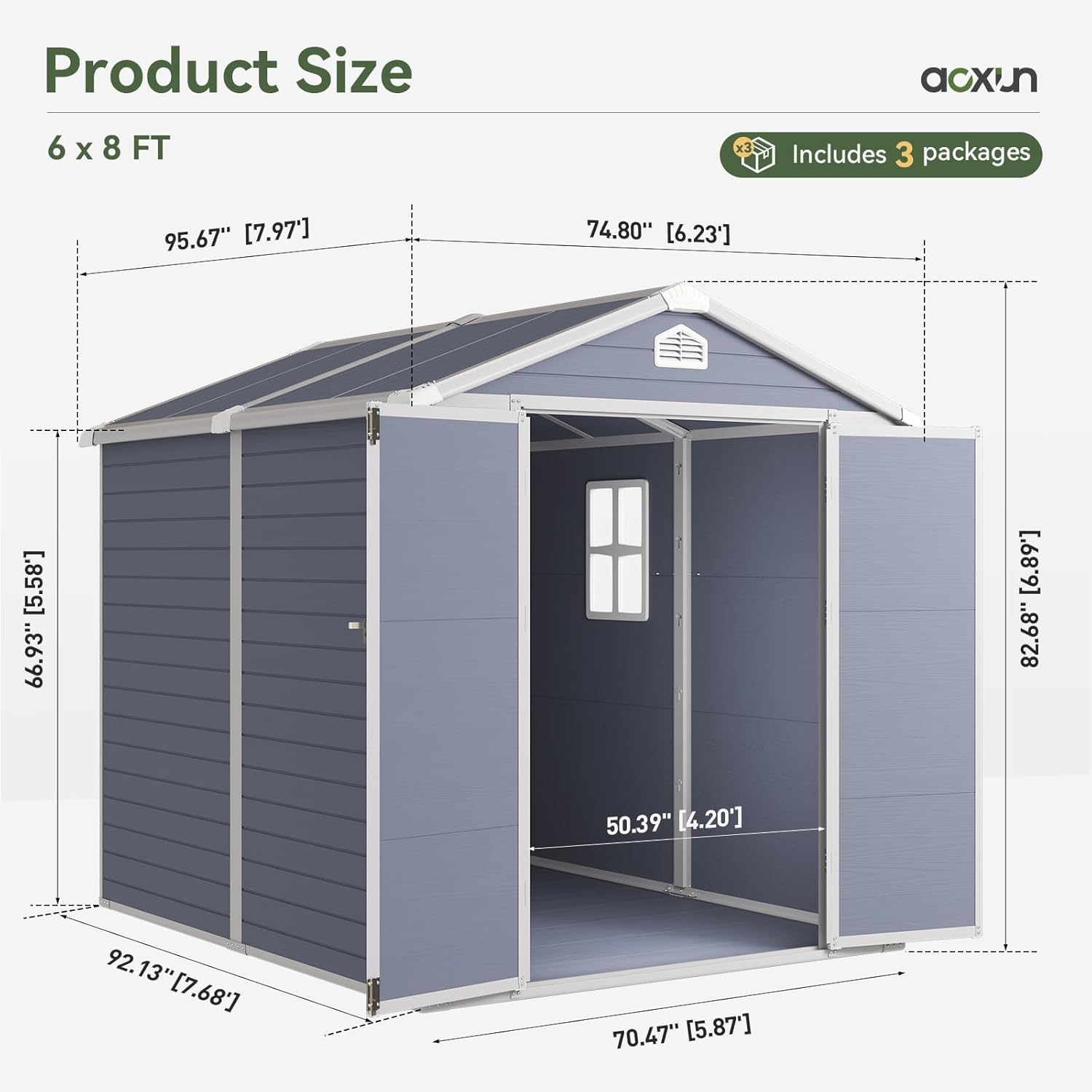 Outdoor Storage Shed with Wind - Gardening Tools Organiser 리뷰 및 가격