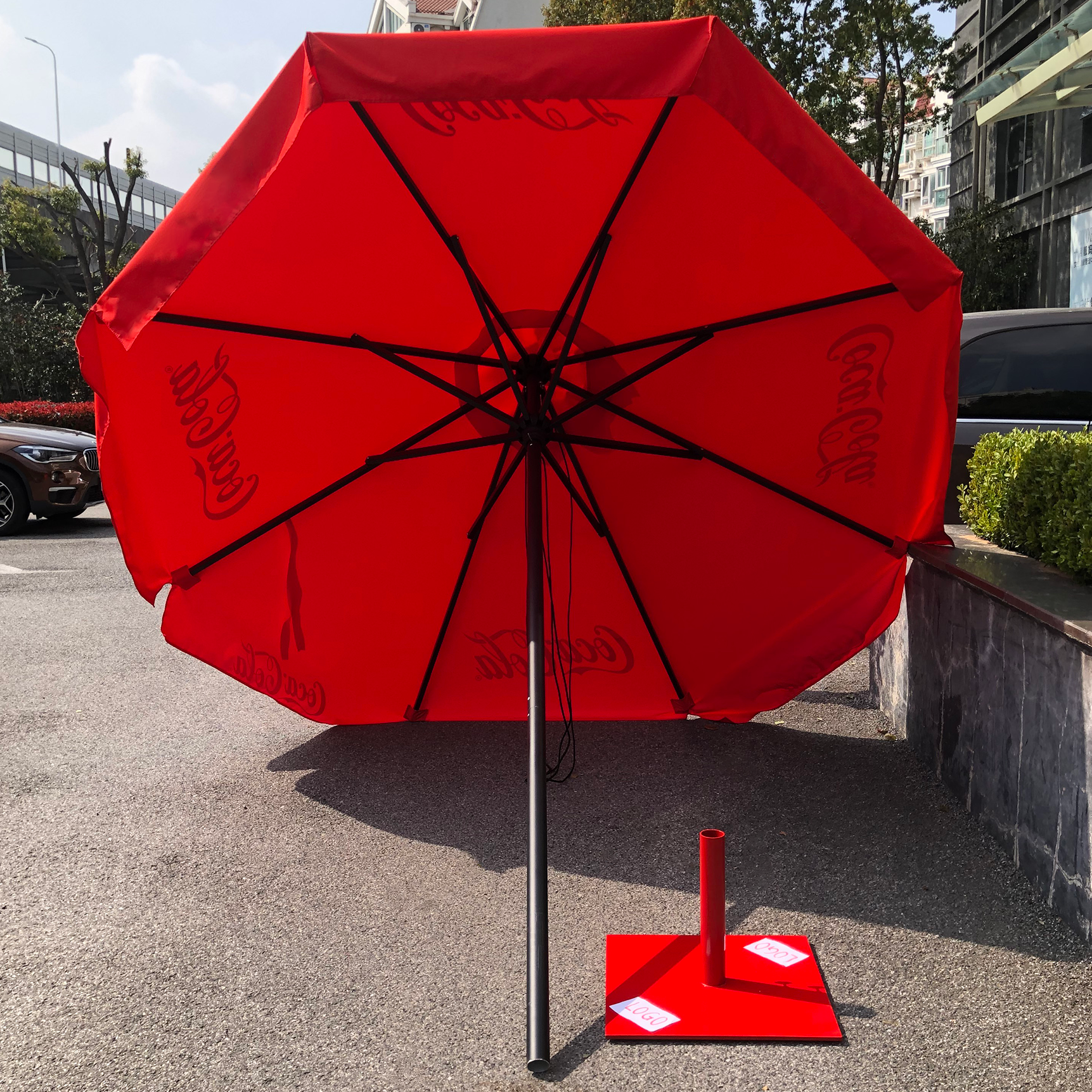 Custom Logo Patio Umbrella wit - Gardening Tools Logo 리뷰 및 가격