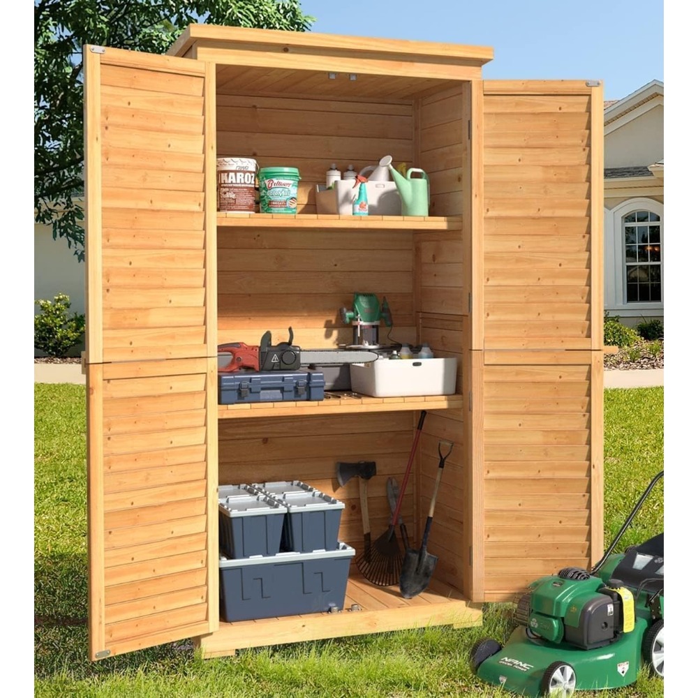Outdoor Storage Cabinet with 3 - Gardening Tools Organiser 리뷰 및 가격