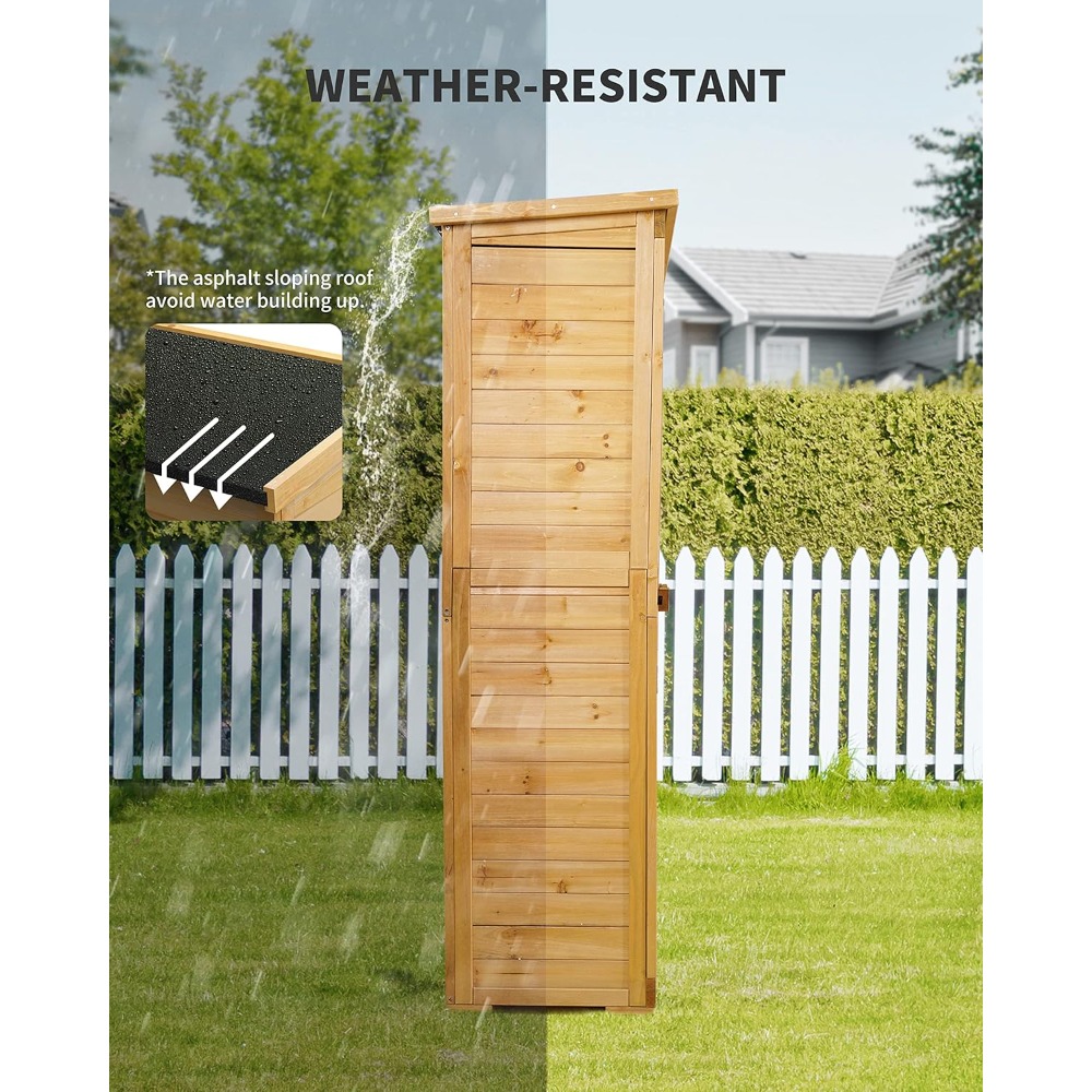 Outdoor Storage Cabinet with 3 - Gardening Tools Organiser 리뷰 및 가격