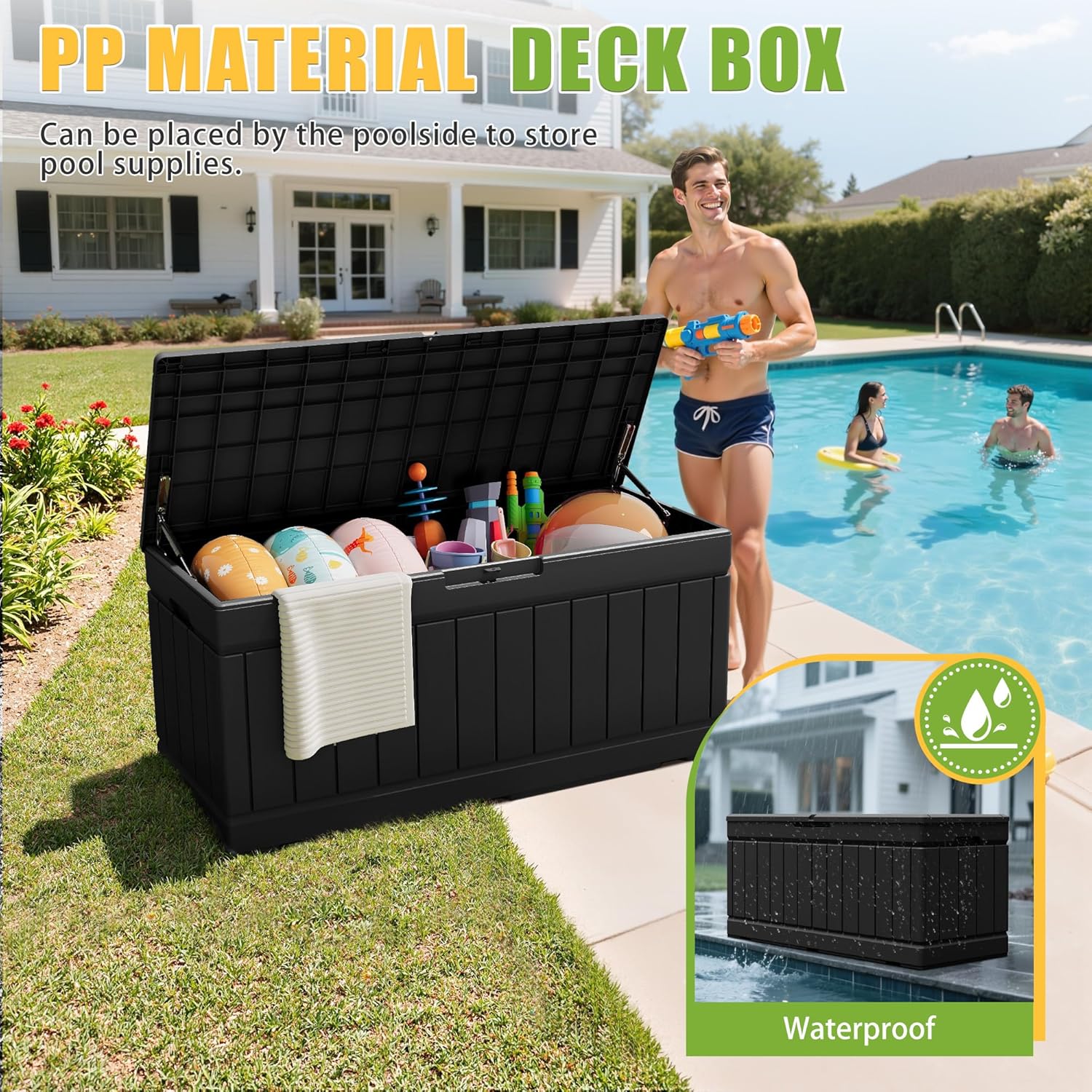 82 Gallon Outdoor Storage Box  - Gardening Tools Images 리뷰 및 가격