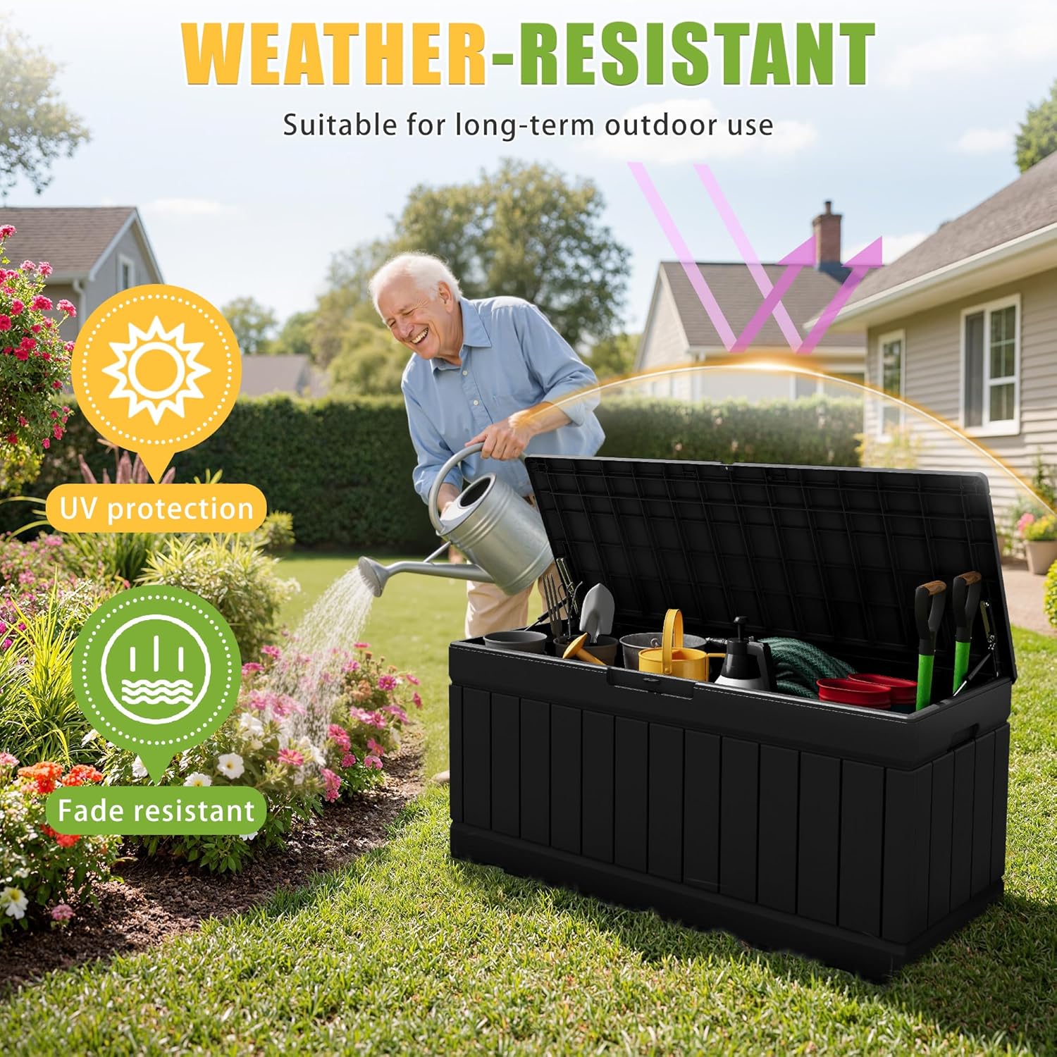 82 Gallon Outdoor Storage Box  - Gardening Tools Images 리뷰 및 가격