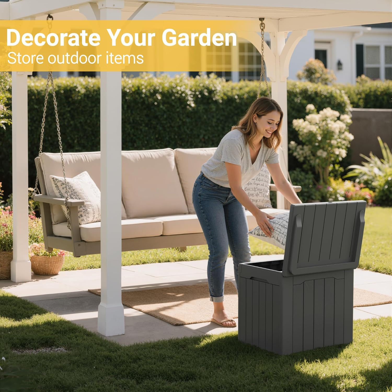 31 Gallon Outdoor Storage Box  - Gardening Tools Images 리뷰 및 가격
